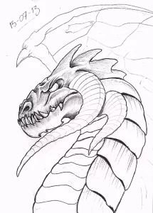 Эскизы тату дракон 28,10,2021 - №0035 - dragon tattoo sketch - tattoo-photo.ru
