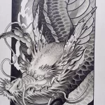 Эскизы тату дракон 28,10,2021 - №0037 - dragon tattoo sketch - tattoo-photo.ru