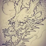 Эскизы тату дракон 28,10,2021 - №0074 - dragon tattoo sketch - tattoo-photo.ru