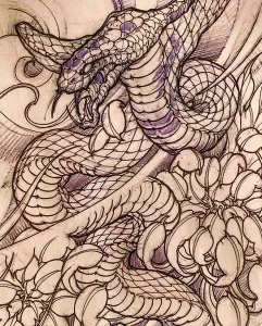 Эскизы тату дракон 28,10,2021 - №0087 - dragon tattoo sketch - tattoo-photo.ru