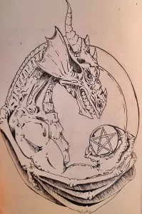 Эскизы тату дракон 28,10,2021 - №0093 - dragon tattoo sketch - tattoo-photo.ru