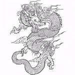 Эскизы тату дракон 28,10,2021 - №0101 - dragon tattoo sketch - tattoo-photo.ru