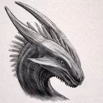 Эскизы тату дракон 28,10,2021 - №0128 - dragon tattoo sketch - tattoo-photo.ru