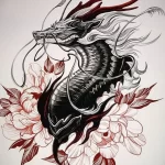 Эскизы тату дракон 28,10,2021 - №0160 - dragon tattoo sketch - tattoo-photo.ru