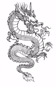 Эскизы тату дракон 28,10,2021 - №0161 - dragon tattoo sketch - tattoo-photo.ru