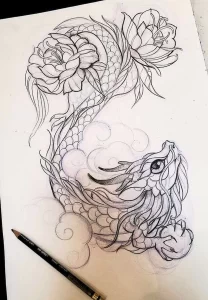 Эскизы тату дракон 28,10,2021 - №0182 - dragon tattoo sketch - tattoo-photo.ru