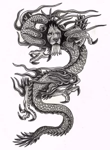 Эскизы тату дракон 28,10,2021 - №0197 - dragon tattoo sketch - tattoo-photo.ru