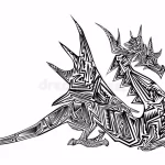 Эскизы тату дракон 28,10,2021 - №0209 - dragon tattoo sketch - tattoo-photo.ru