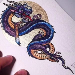Эскизы тату дракон 28,10,2021 - №0222 - dragon tattoo sketch - tattoo-photo.ru