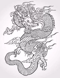 Эскизы тату дракон 28,10,2021 - №0225 - dragon tattoo sketch - tattoo-photo.ru