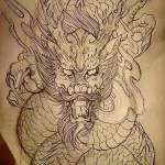 Эскизы тату дракон 28,10,2021 - №0240 - dragon tattoo sketch - tattoo-photo.ru