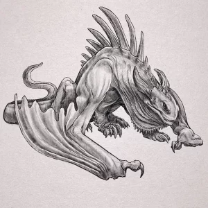 Эскизы тату дракон 28,10,2021 - №0256 - dragon tattoo sketch - tattoo-photo.ru
