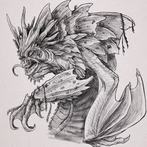 Эскизы тату дракон 28,10,2021 - №0258 - dragon tattoo sketch - tattoo-photo.ru