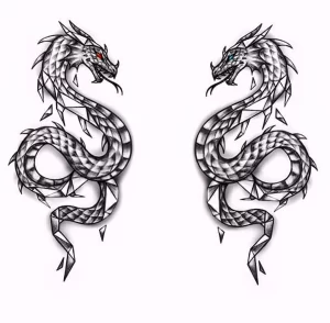 Эскизы тату дракон 28,10,2021 - №0269 - dragon tattoo sketch - tattoo-photo.ru