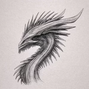 Эскизы тату дракон 28,10,2021 - №0302 - dragon tattoo sketch - tattoo-photo.ru