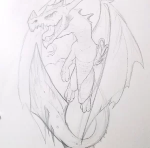 Эскизы тату дракон 28,10,2021 - №0321 - dragon tattoo sketch - tattoo-photo.ru