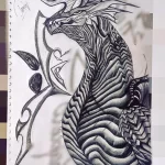 Эскизы тату дракон 28,10,2021 - №0325 - dragon tattoo sketch - tattoo-photo.ru