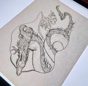Эскизы тату дракон 28,10,2021 - №0332 - dragon tattoo sketch - tattoo-photo.ru