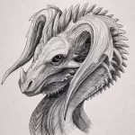 Эскизы тату дракон 28,10,2021 - №0346 - dragon tattoo sketch - tattoo-photo.ru