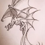 Эскизы тату дракон 28,10,2021 - №0364 - dragon tattoo sketch - tattoo-photo.ru
