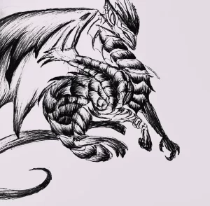 Эскизы тату дракон 28,10,2021 - №0376 - dragon tattoo sketch - tattoo-photo.ru