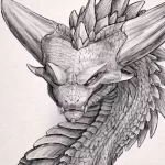 Эскизы тату дракон 28,10,2021 - №0388 - dragon tattoo sketch - tattoo-photo.ru