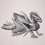 Эскизы тату дракон 28,10,2021 - №0414 - dragon tattoo sketch - tattoo-photo.ru