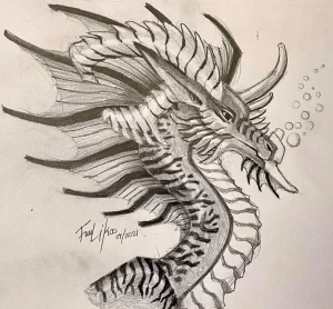 Эскизы тату дракон 28,10,2021 - №0444 - dragon tattoo sketch - tattoo-photo.ru