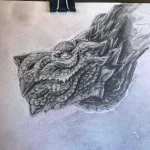 Эскизы тату дракон 28,10,2021 - №0448 - dragon tattoo sketch - tattoo-photo.ru