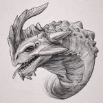Эскизы тату дракон 28,10,2021 - №0453 - dragon tattoo sketch - tattoo-photo.ru