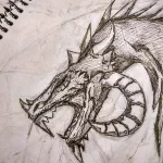 Эскизы тату дракон 28,10,2021 - №0460 - dragon tattoo sketch - tattoo-photo.ru