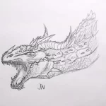 Эскизы тату дракон 28,10,2021 - №0486 - dragon tattoo sketch - tattoo-photo.ru