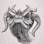 Эскизы тату дракон 28,10,2021 - №0504 - dragon tattoo sketch - tattoo-photo.ru