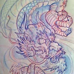 Эскизы тату дракон 28,10,2021 - №0508 - dragon tattoo sketch - tattoo-photo.ru