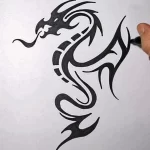 Эскизы тату дракон 28,10,2021 - №0514 - dragon tattoo sketch - tattoo-photo.ru