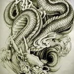 Эскизы тату дракон 28,10,2021 - №0568 - dragon tattoo sketch - tattoo-photo.ru