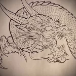 Эскизы тату дракон 28,10,2021 - №0570 - dragon tattoo sketch - tattoo-photo.ru
