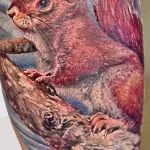 Фото пример рисунка тату белка 18,10,2021 - №0003 - squirrel tattoo - tattoo-photo.ru