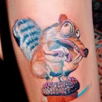 Фото пример рисунка тату белка 18,10,2021 - №0018 - squirrel tattoo - tattoo-photo.ru
