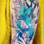 Фото пример рисунка тату белка 18,10,2021 - №0025 - squirrel tattoo - tattoo-photo.ru