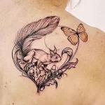 Фото пример рисунка тату белка 18,10,2021 - №0031 - squirrel tattoo - tattoo-photo.ru