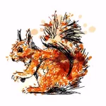 Фото пример рисунка тату белка 18,10,2021 - №0045 - squirrel tattoo - tattoo-photo.ru