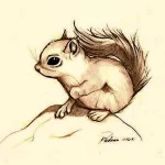 Фото пример рисунка тату белка 18,10,2021 - №0048 - squirrel tattoo - tattoo-photo.ru