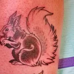 Фото пример рисунка тату белка 18,10,2021 - №0060 - squirrel tattoo - tattoo-photo.ru