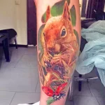 Фото пример рисунка тату белка 18,10,2021 - №0069 - squirrel tattoo - tattoo-photo.ru