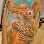 Фото пример рисунка тату белка 18,10,2021 - №0080 - squirrel tattoo - tattoo-photo.ru