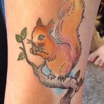 Фото пример рисунка тату белка 18,10,2021 - №0081 - squirrel tattoo - tattoo-photo.ru