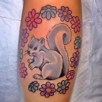 Фото пример рисунка тату белка 18,10,2021 - №0085 - squirrel tattoo - tattoo-photo.ru