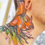 Фото пример рисунка тату белка 18,10,2021 - №0106 - squirrel tattoo - tattoo-photo.ru