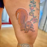 Фото пример рисунка тату белка 18,10,2021 - №0117 - squirrel tattoo - tattoo-photo.ru